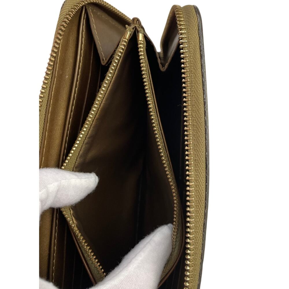LOUIS VUITTON SUHALI Long Bronze Leather Metallic Wallet, Branded Dust Bag EUC - Picture 12 of 15